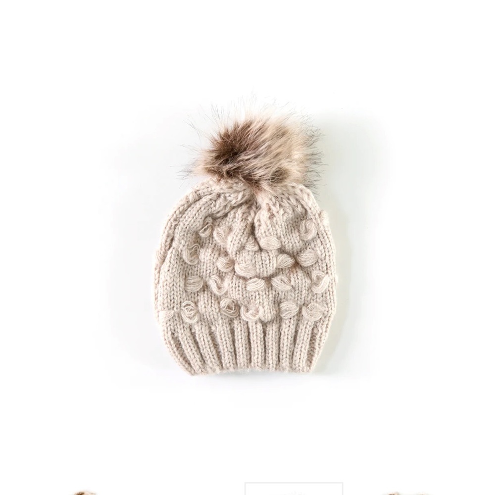 2 pack baby/toddler beanie-light pink and light beige